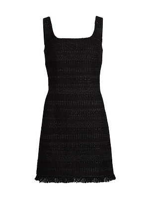 Amelia Fringed Tweed Minidress