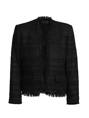 Harper Fringed Tweed Jacket