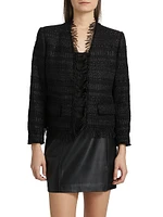 Harper Fringed Tweed Jacket