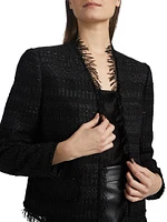 Harper Fringed Tweed Jacket