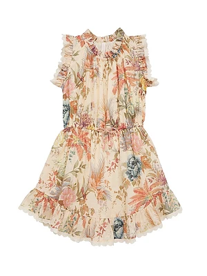 Baby Girl's, Little Girl’s & Flip Ruffled Floral Cotton Dress