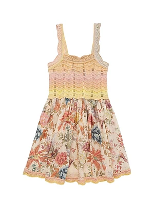 Baby Girl's, Little Girl's & Tallow Floral Knit Dress