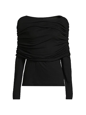Layering Jersey Ruched Top