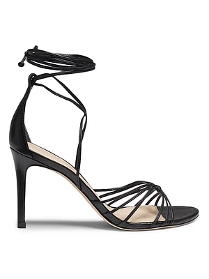 Ankle Wrap 90MM Leather High Heel Sandals