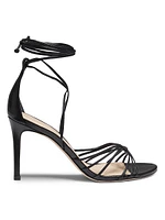Ankle Wrap 90MM Leather High Heel Sandals