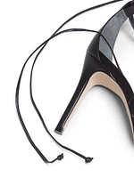 Ankle Wrap 90MM Leather High Heel Sandals