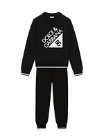 Little Boy's & Logo Crewneck Sweatshirt