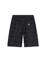 Little Boy's & Logo Script Print Shorts
