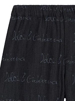 Little Boy's & Logo Script Print Shorts