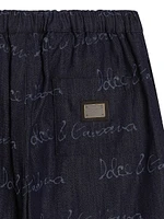 Little Boy's & Logo Script Print Shorts
