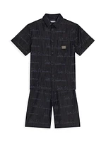 Little Boy's & Logo Script Print Shorts