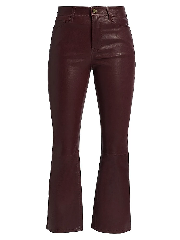 Le Crop Leather Mini Boot Pants