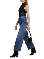 Mesh Mock Turtleneck Top
