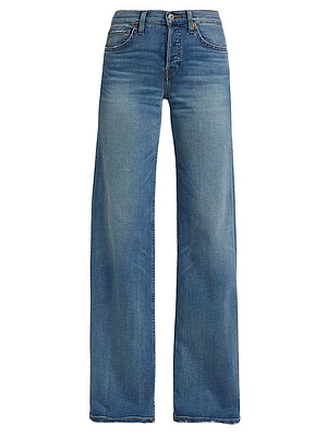 Mid-Rise Straight-Leg Jeans