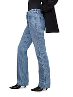Good Icon Rhinestone Pinstriped Jeans