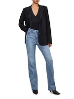 Good Icon Rhinestone Pinstriped Jeans
