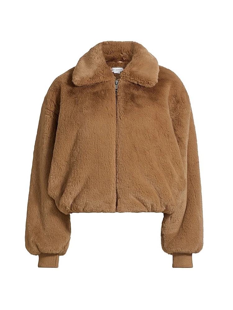 Faux Fur Collared Coat
