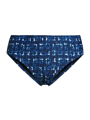 Denim Noir Classic Mid-Rise Bikini Bottom