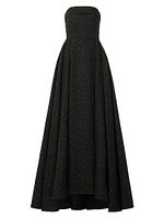 Jordan Jacquard Strapless Gown
