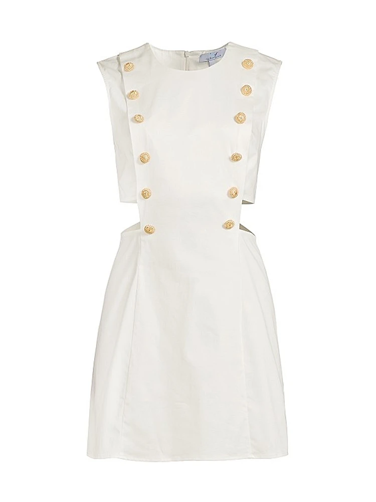 Marin Stretch-Cotton Cut-Out Minidress