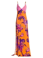 Baroque Stretch-Jersey Sleeveless Maxi Dress