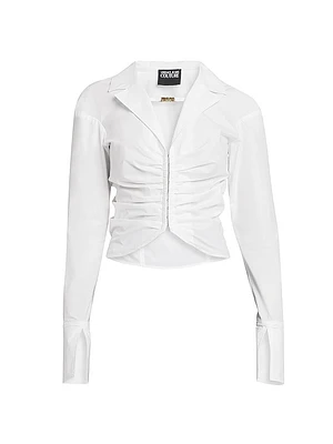 Ruched Cotton Shirt