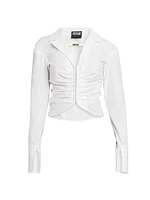 Ruched Cotton Shirt