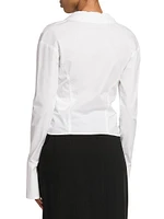 Ruched Cotton Shirt