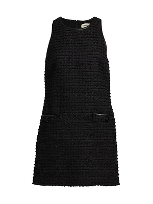 Florian Tweed Shift Midi-Dress
