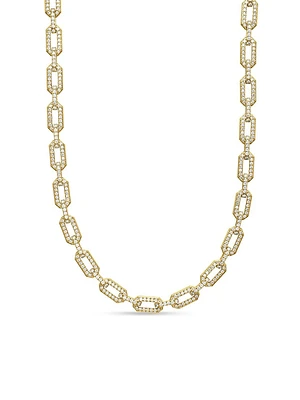 Pavé Chain Necklace in 18K Yellow Gold