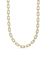 Pavé Chain Necklace in 18K Yellow Gold
