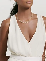 Pavé Chain Necklace in 18K Yellow Gold
