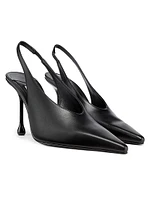Isa 95MM Leather Slingback Pumps