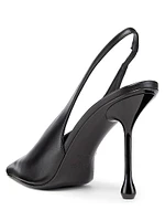 Isa 95MM Leather Slingback Pumps