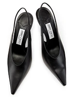 Isa 95MM Leather Slingback Pumps