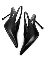 Isa 95MM Leather Slingback Pumps