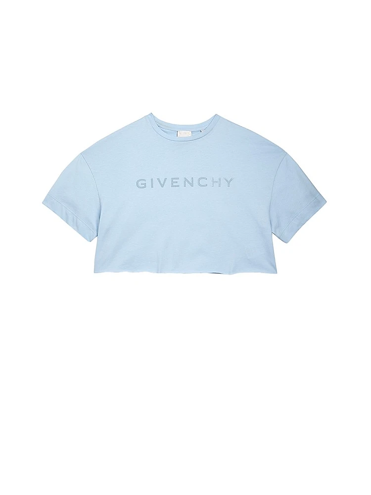 Little Girl's & Cropped Logo T-Shirt