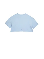 Little Girl's & Cropped Logo T-Shirt