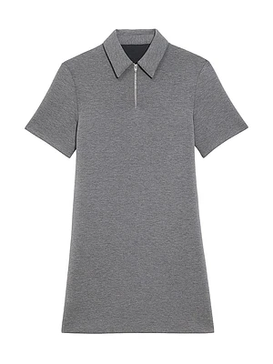 Scuba Half-Zip Polo Minidress