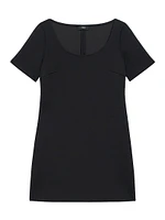 Scuba A-Line Minidress