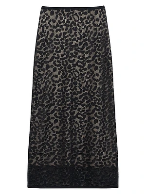 Bleecker Animal Lace Midi-Skirt