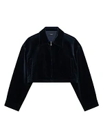 Aline Cropped Zip-Front Jacket