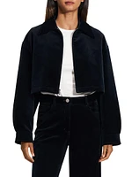 Aline Cropped Zip-Front Jacket