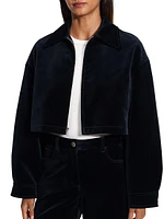Aline Cropped Zip-Front Jacket