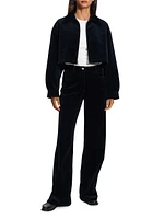 Aline Cropped Zip-Front Jacket