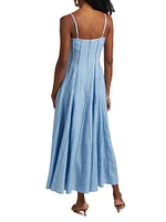 Michah Panelled Cotton A-Line Maxi Dress