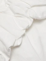 Uma Puff Off-the-Shoulder Linen-Blend A-Line Minidress