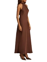 Trina Sateen Sleeveless Maxi Dress