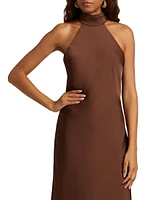 Trina Sateen Sleeveless Maxi Dress