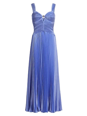 Alaia Pleated Sweetheart Gown